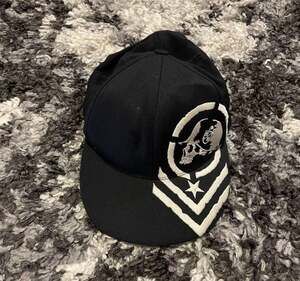 Metal Mulisha Troops 210 Fitted by Flexfit Hat S/M Black Skull Chevron